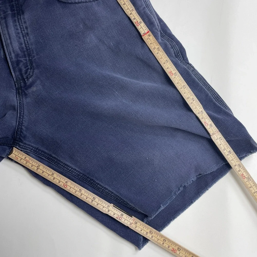 Carhartt FR Flame Resistant Work Shorts Blue Custom Cut Off Carpenter CAT 2 33